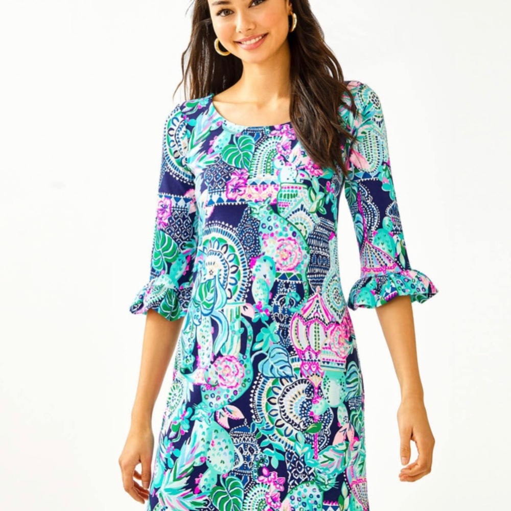 Lilly Pulitzer Looking Sharp Mini Dress Cactus Size M EUC